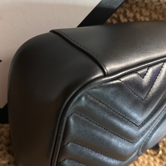 Gucci GG Marmont Black Flap Bag; EUC COA - Picture 8 of 13